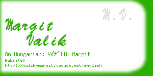 margit valik business card